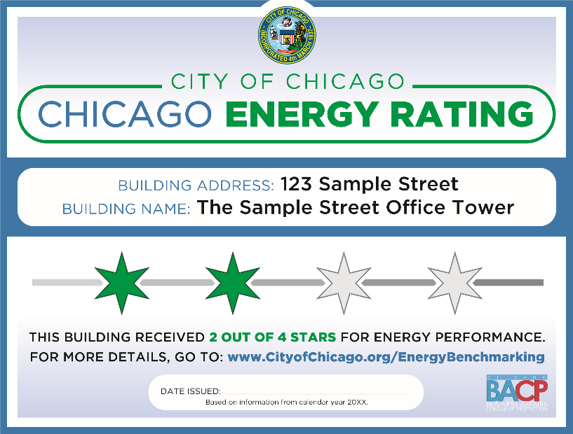 Chicago Benchmarking Rating Certificate