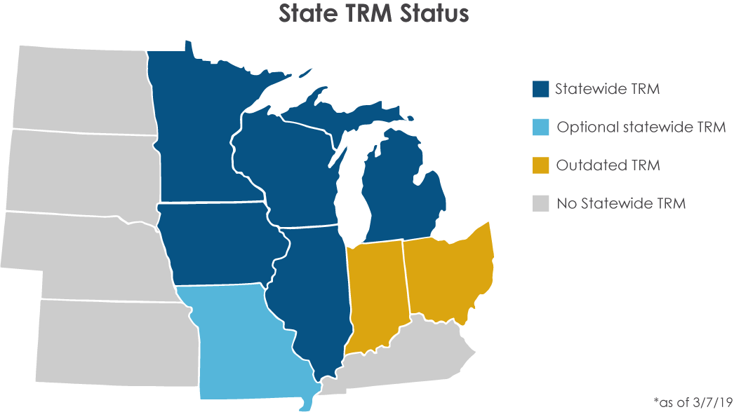 map of states with TRMs