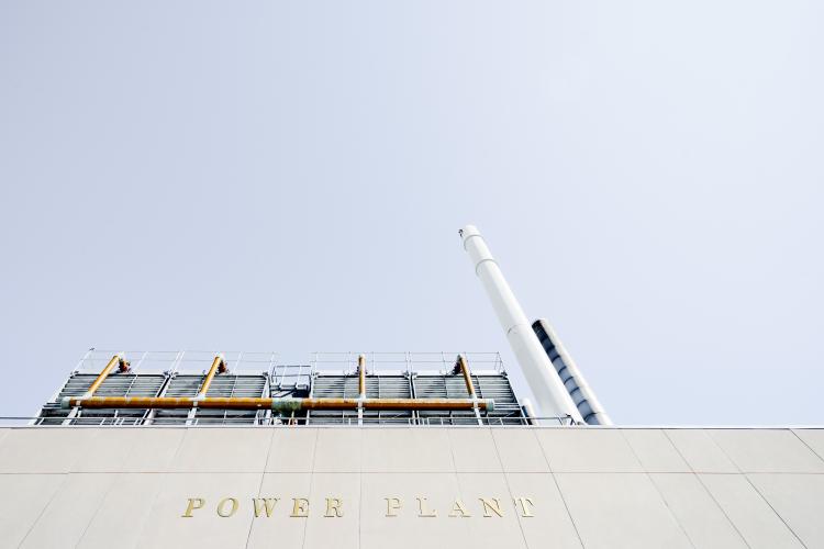 a grey power plant
