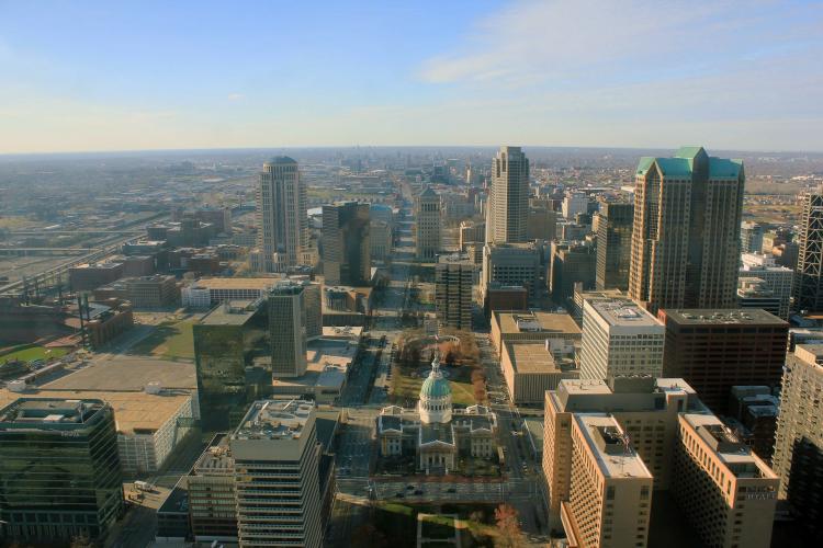 Aerial view of St. Louis